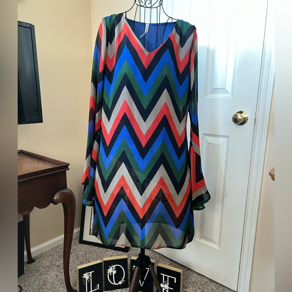 Chevron Print Dress Size Small
